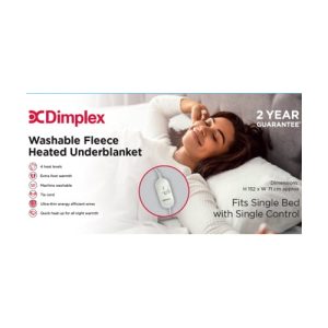 Dimplex Single Size | Single Control Fleece Heated Underblanket | DFB2001