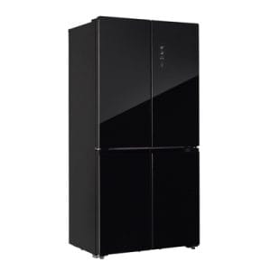 Powerpoint American 4 Door Style Fridge Freezer | Black Glass | P9917CDSKBLG